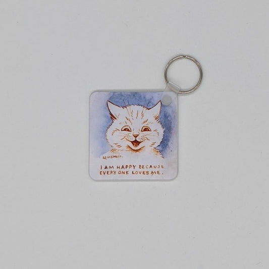 Keyring: I Am Happy Because... (Louis Wain) - Museum of the Mind